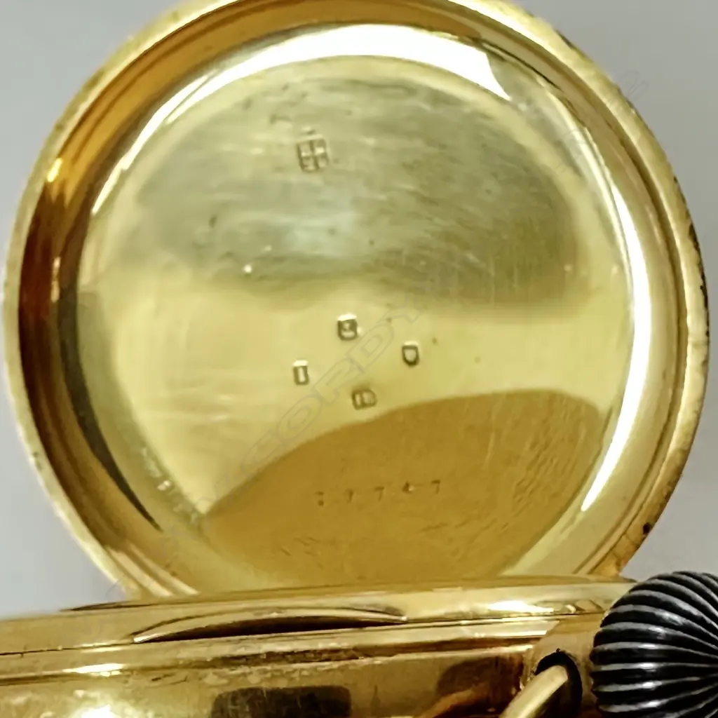 Heavy 18ct gold half hunter pocket watch by Joseph White, Coventry, number 29747 Image 1++