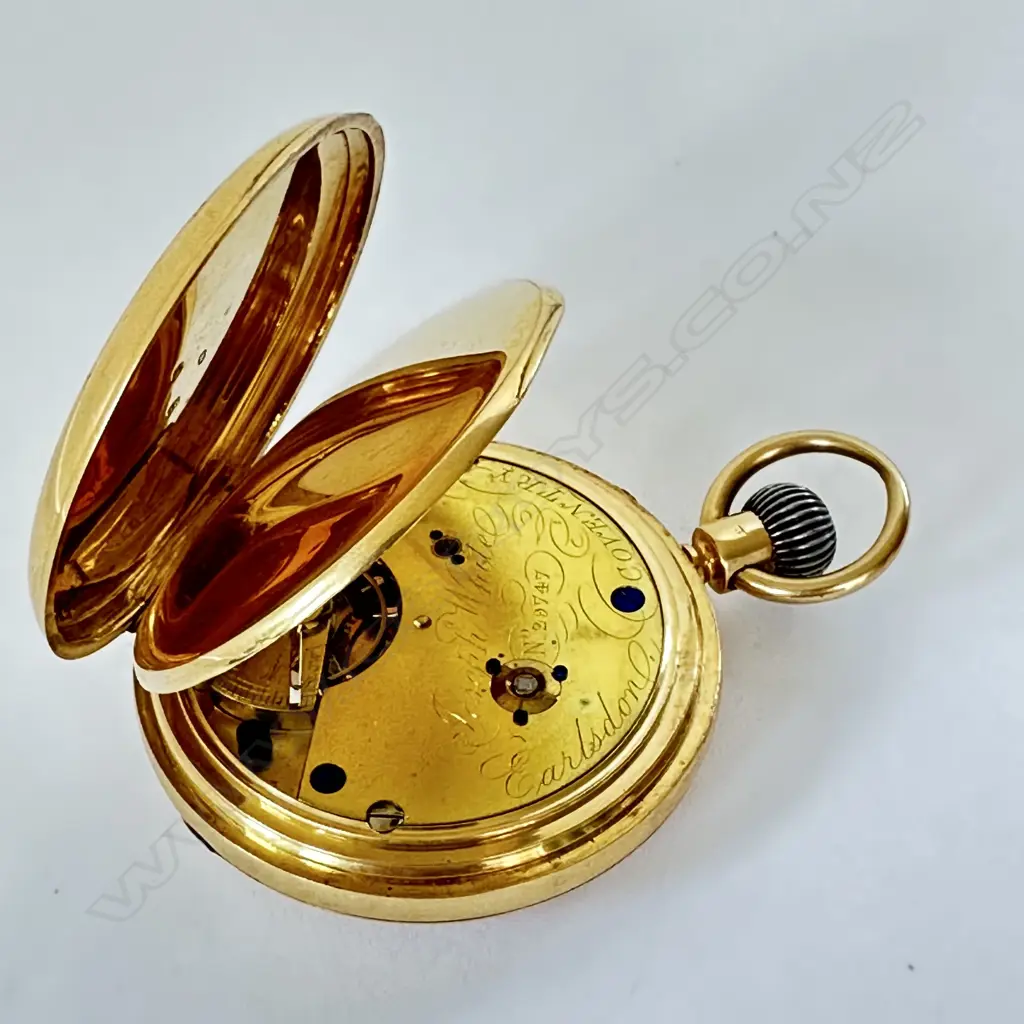 Heavy 18ct gold half hunter pocket watch by Joseph White, Coventry, number 29747 Image 1++