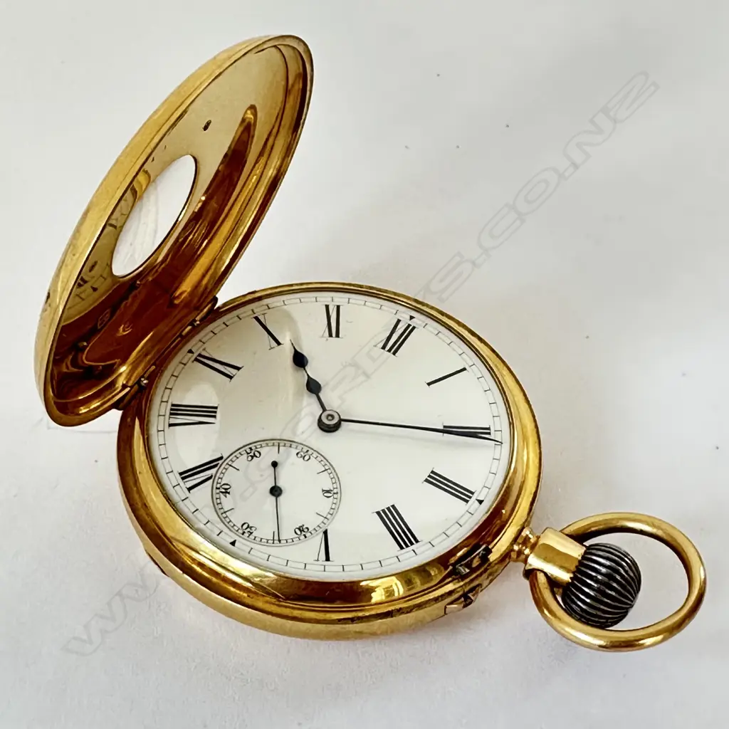 Heavy 18ct gold half hunter pocket watch by Joseph White, Coventry, number 29747 Image 1++