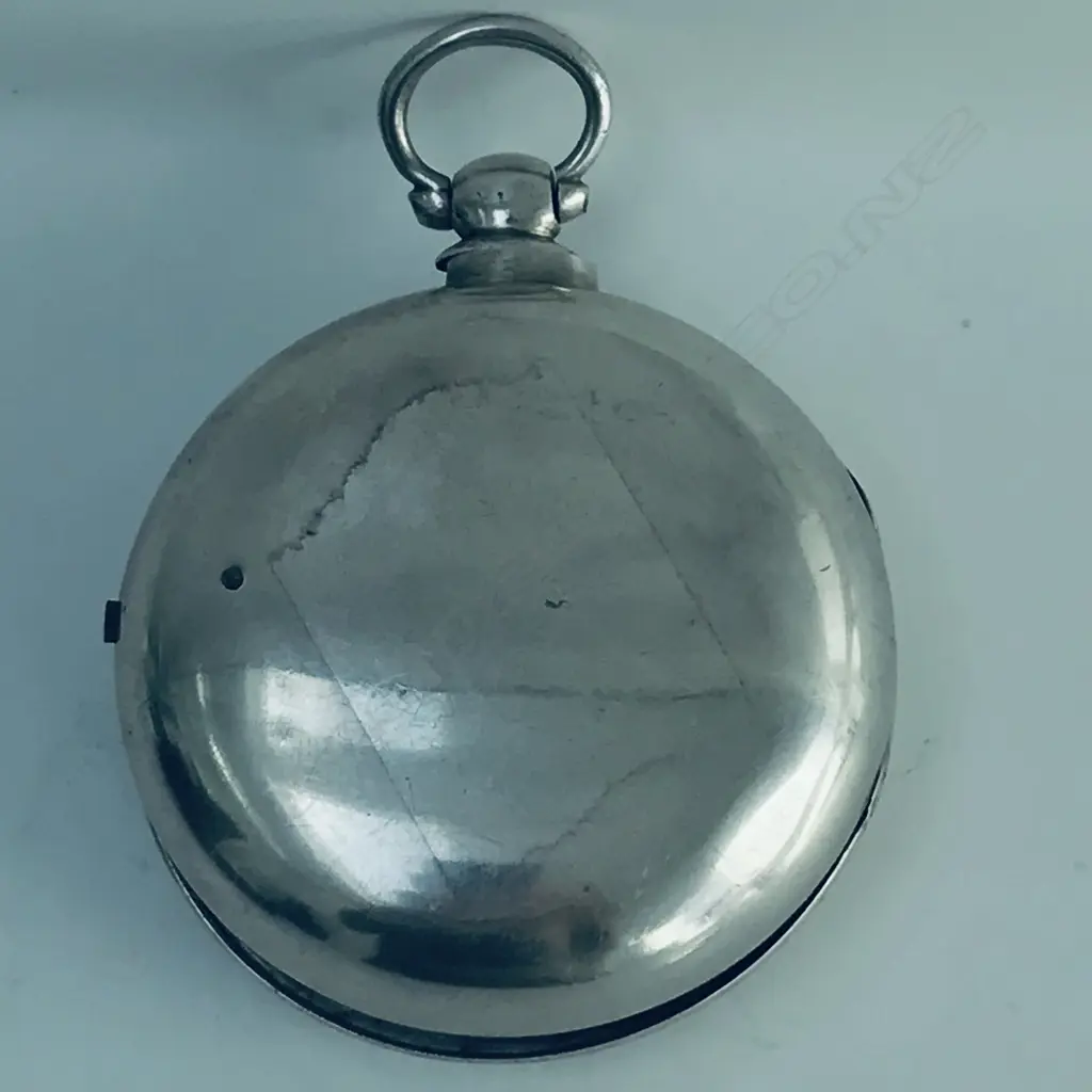 Rare day/night wandering-hour dial pocket watch in silver pair case, by Thomas Gibson, Berwick-on-Tweed, number 895. Image 1++