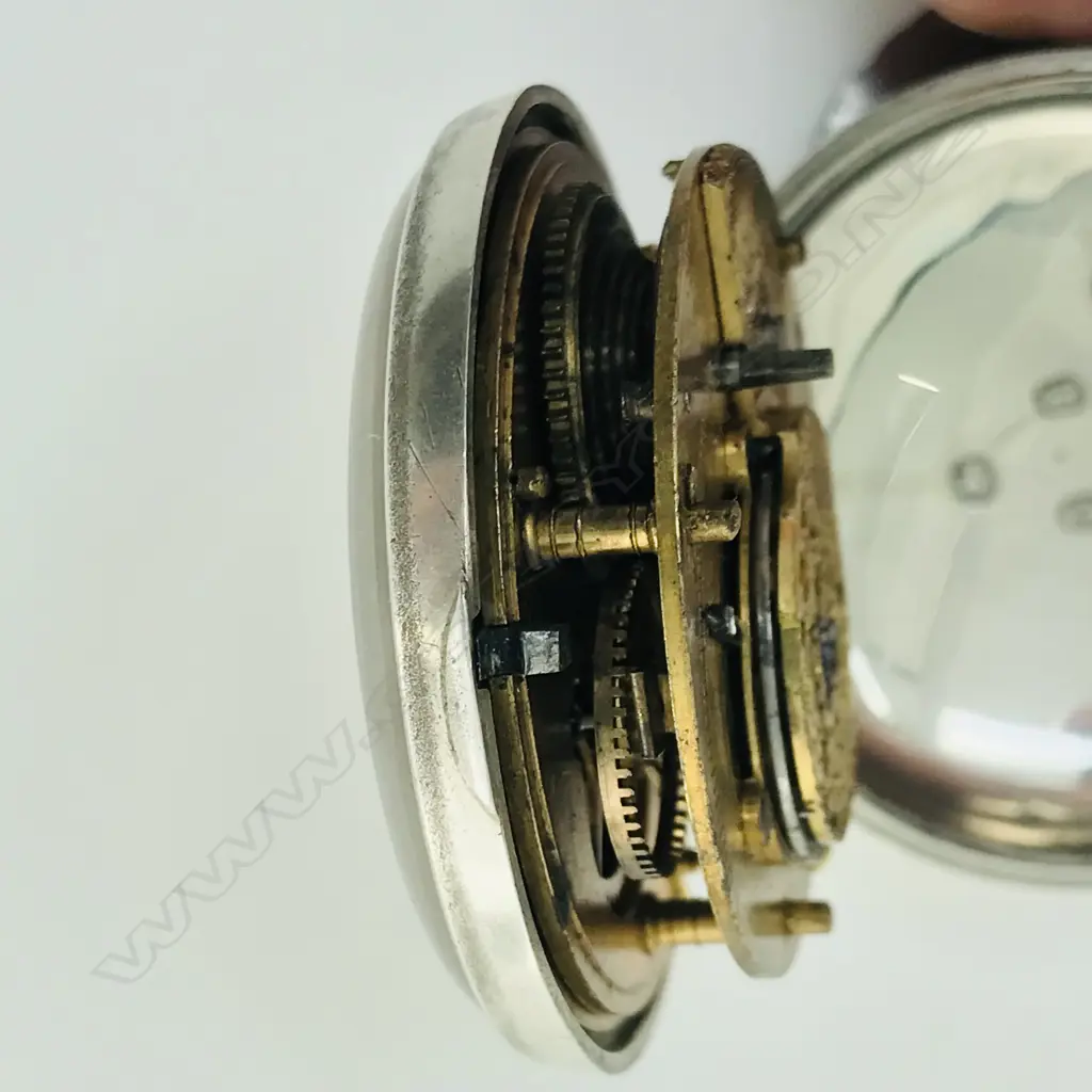 Rare day/night wandering-hour dial pocket watch in silver pair case, by Thomas Gibson, Berwick-on-Tweed, number 895. Image 1++