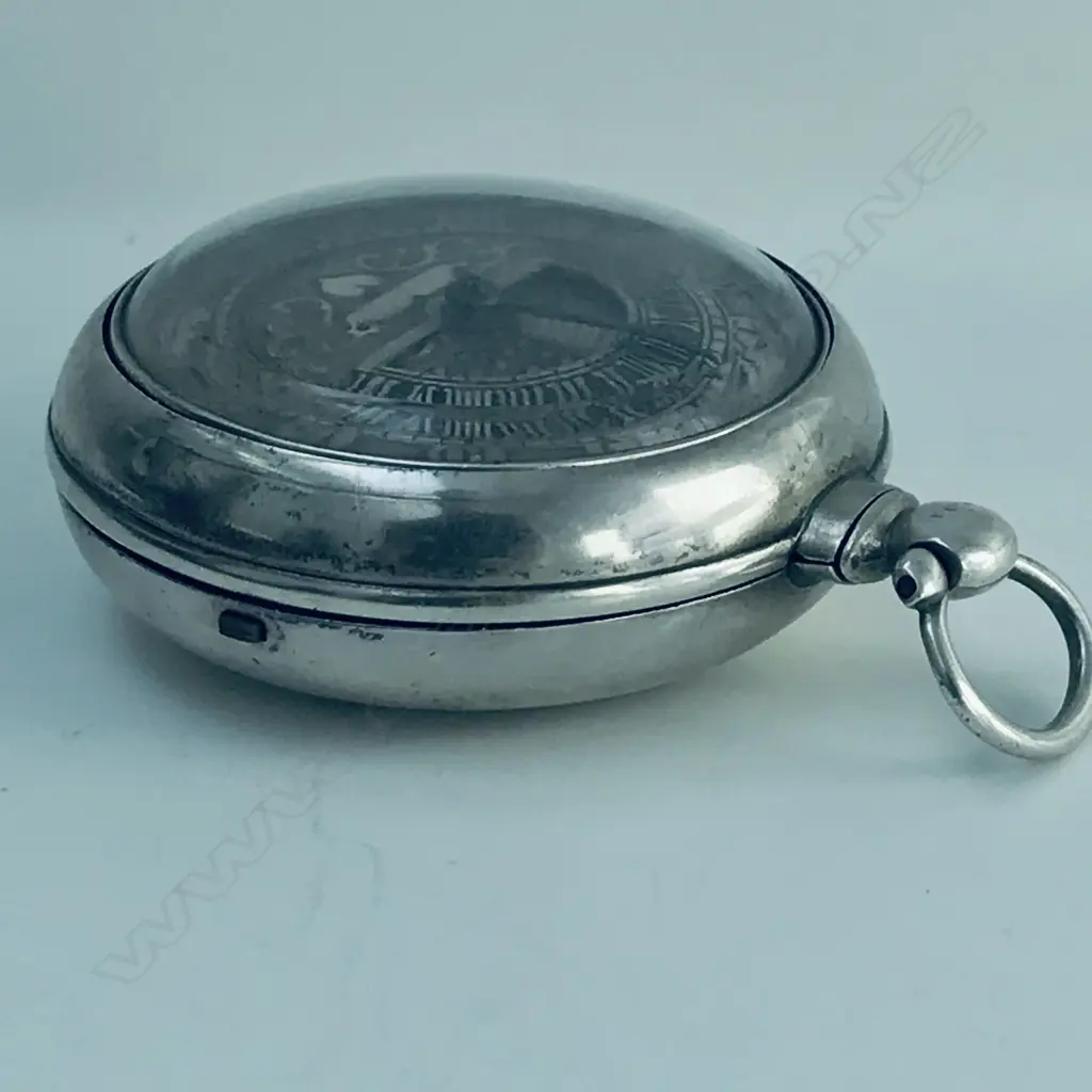 Rare day/night wandering-hour dial pocket watch in silver pair case, by Thomas Gibson, Berwick-on-Tweed, number 895. Image 1++