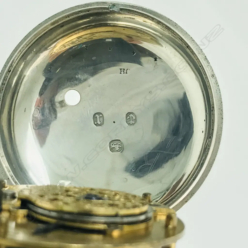 Rare day/night wandering-hour dial pocket watch in silver pair case, by Thomas Gibson, Berwick-on-Tweed, number 895. Image 1++