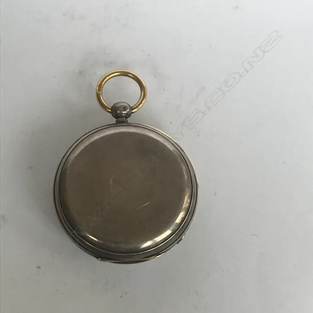 Victorian lady’s silver open face fob watch, by Dent, London, 30923, in original named Morocco box. Image 1++