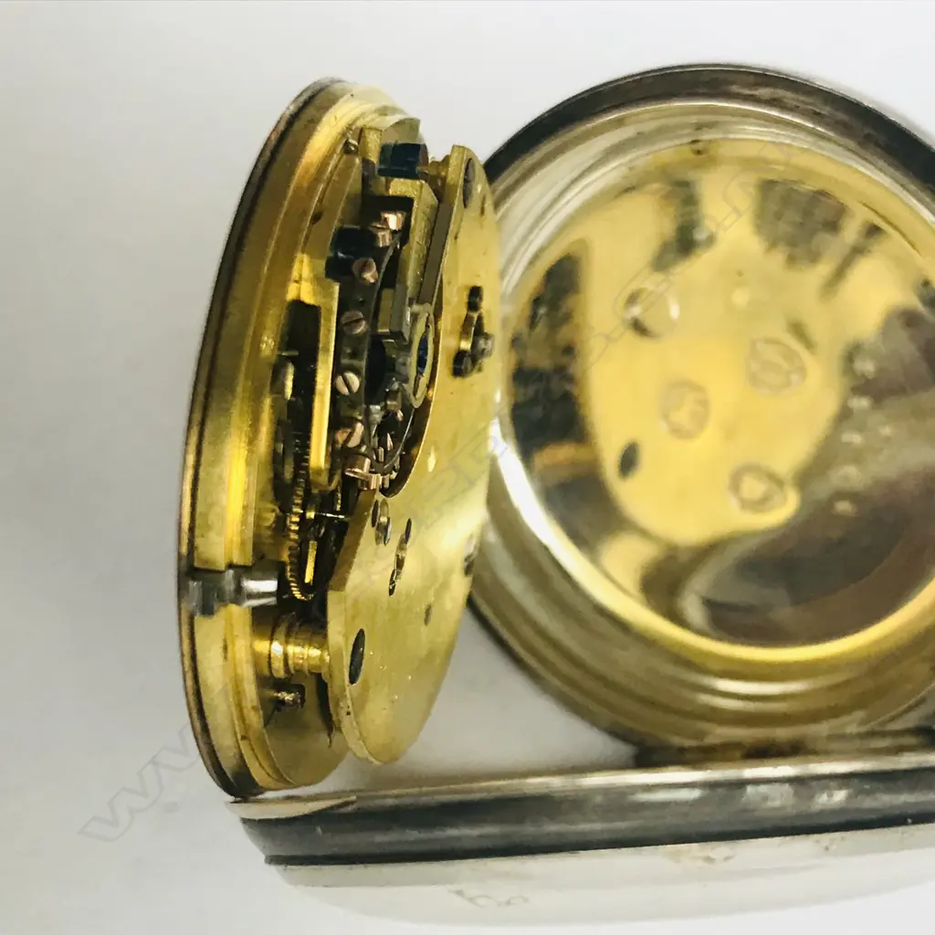 Victorian lady’s silver open face fob watch, by Dent, London, 30923, in original named Morocco box. Image 1++