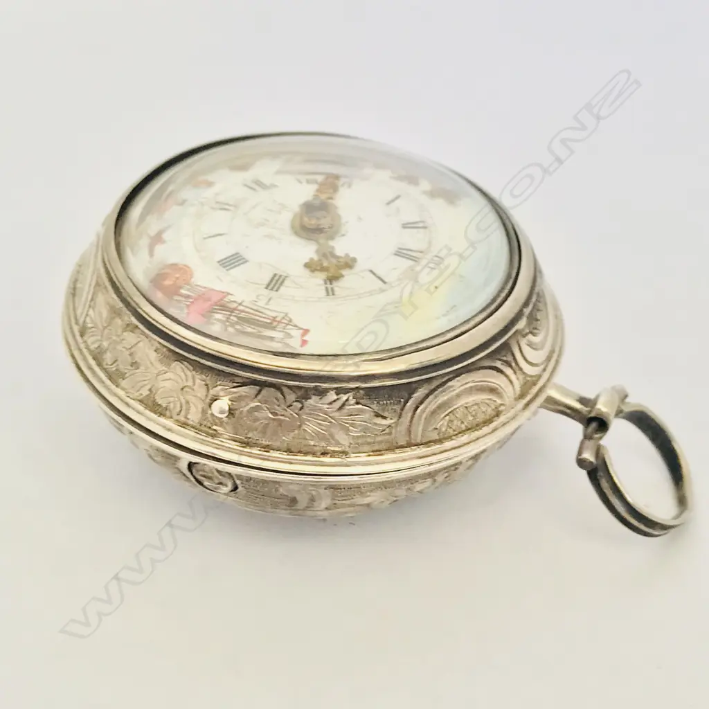 18thC triple cased pocket watch, movement signed 'Wilders, London 310', Image 1++