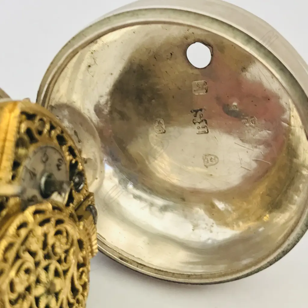 18thC triple cased pocket watch, movement signed 'Wilders, London 310', Image 1++