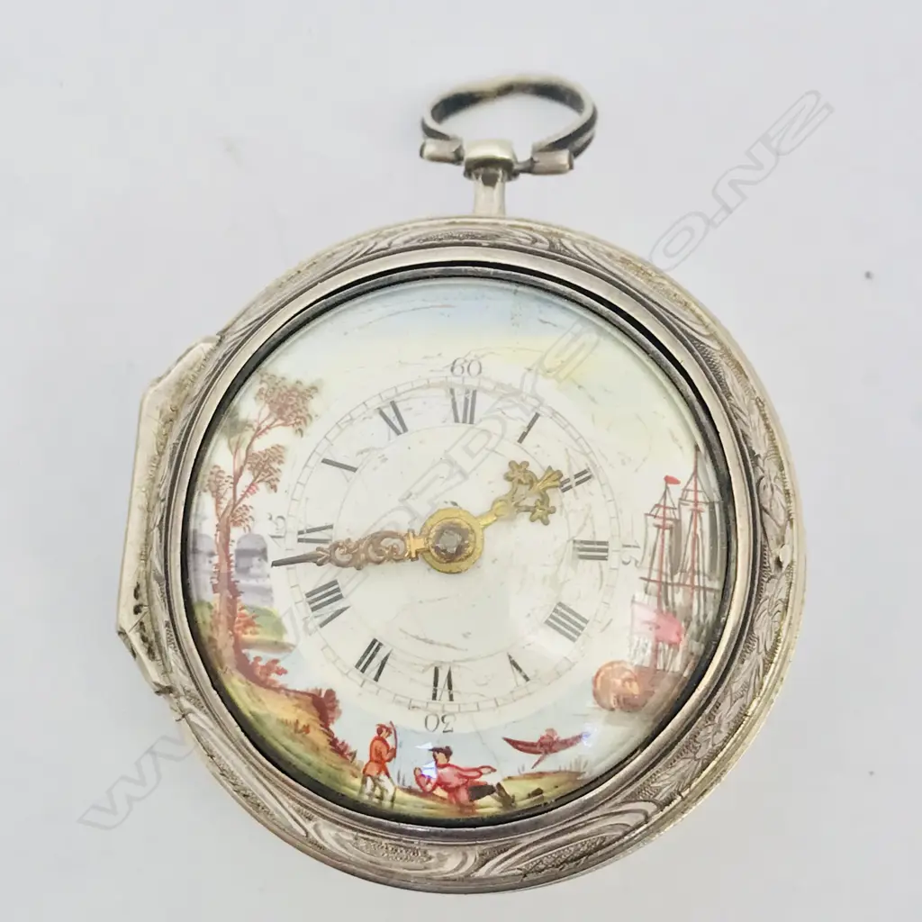 18thC triple cased pocket watch, movement signed 'Wilders, London 310', Image 1++