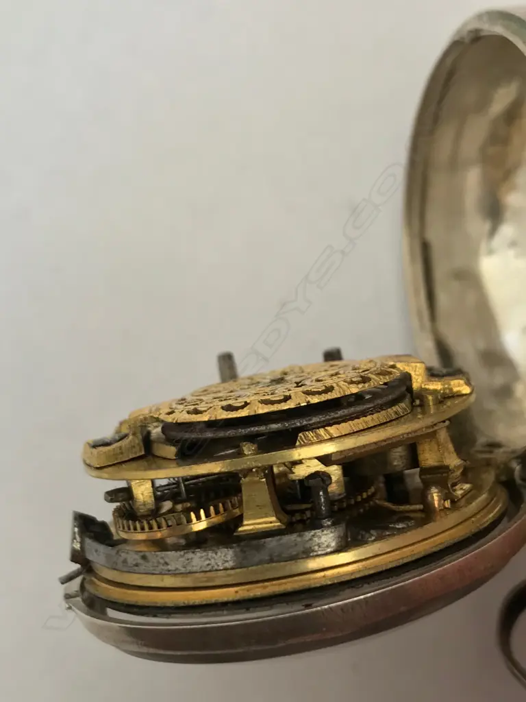 18thC triple cased pocket watch, movement signed 'Wilders, London 310', Image 1++
