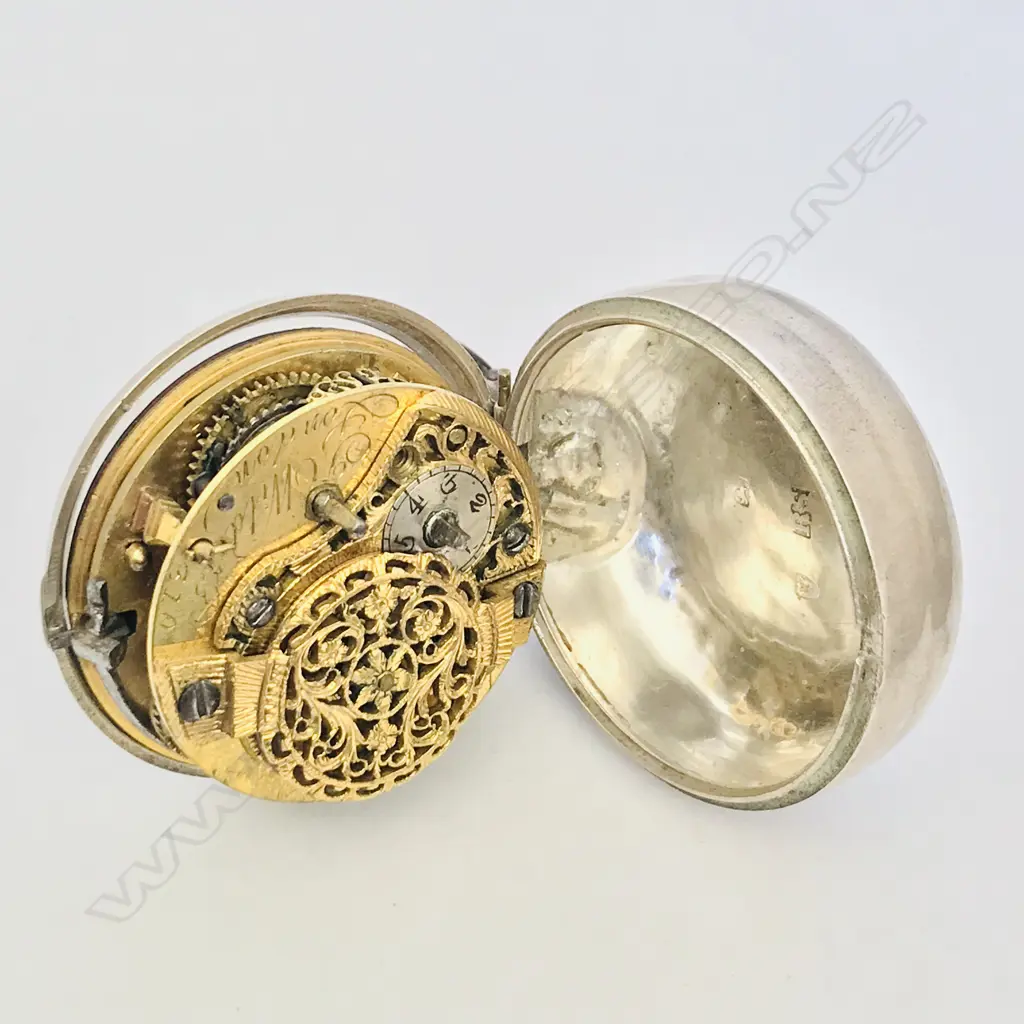 18thC triple cased pocket watch, movement signed 'Wilders, London 310', Image 1++