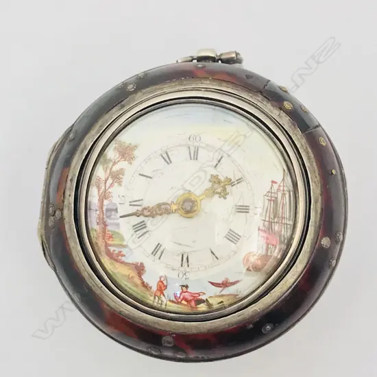18thC triple cased pocket watch, movement signed 'Wilders, London 310',