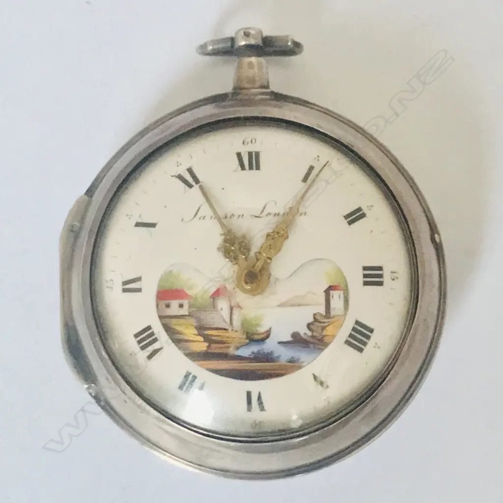 Continental silver pair case pocket watch, marked ‘Samson, London’ but Continental movement Image 1++
