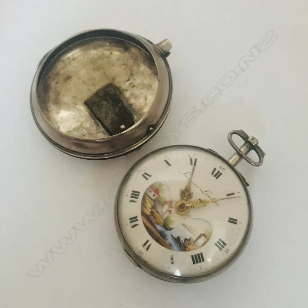 Continental silver pair case pocket watch, marked ‘Samson, London’ but Continental movement Image 1++