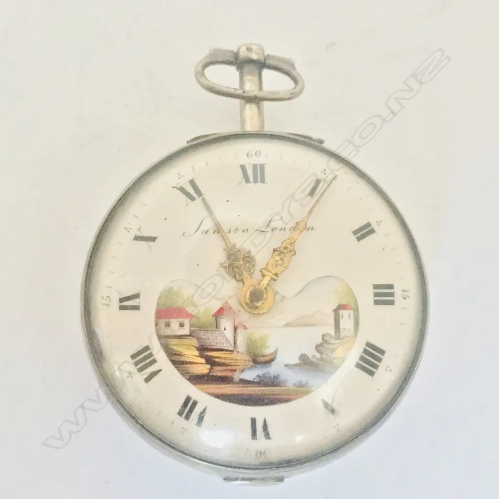 Continental silver pair case pocket watch, marked ‘Samson, London’ but Continental movement Image 1++