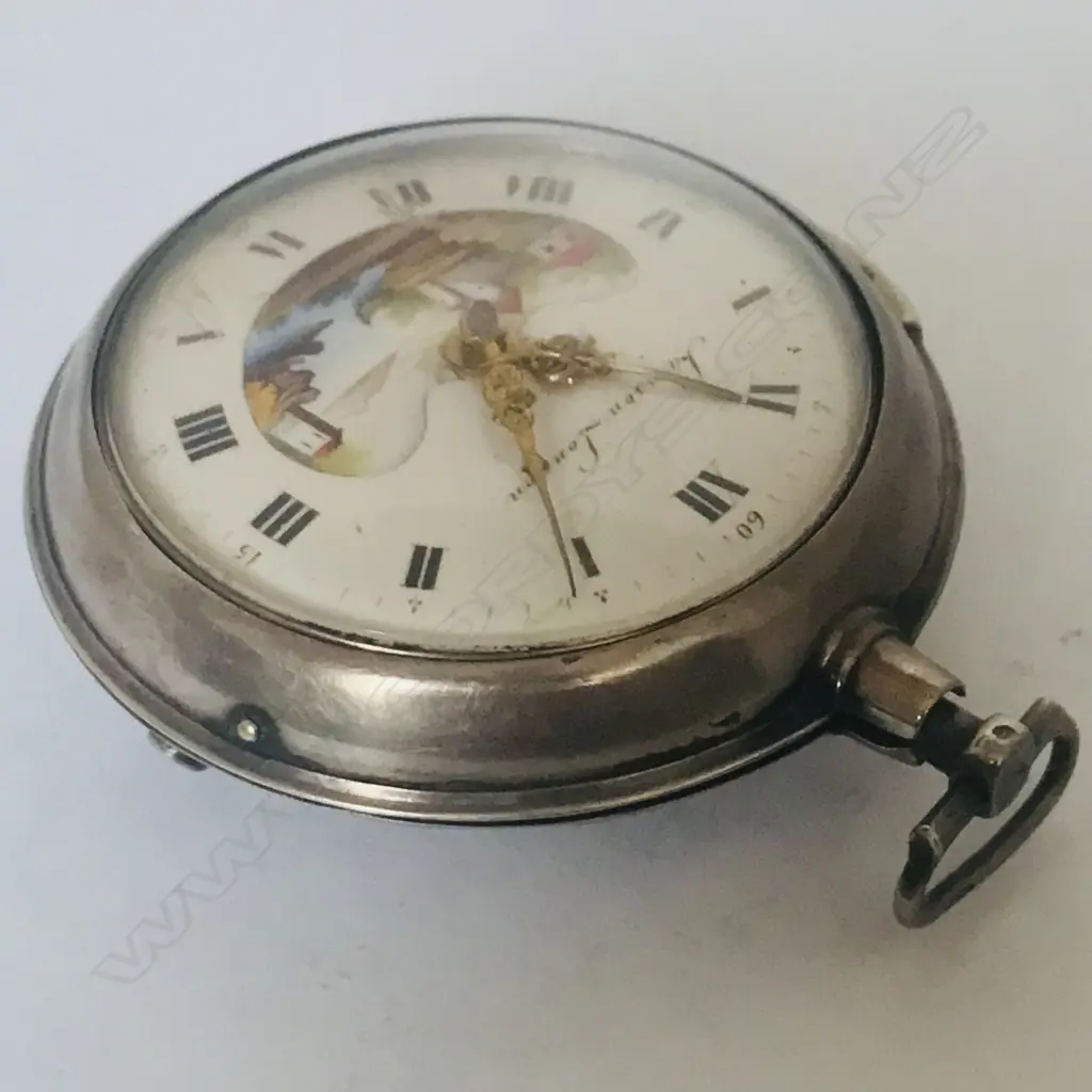Continental silver pair case pocket watch, marked ‘Samson, London’ but Continental movement Image 1++