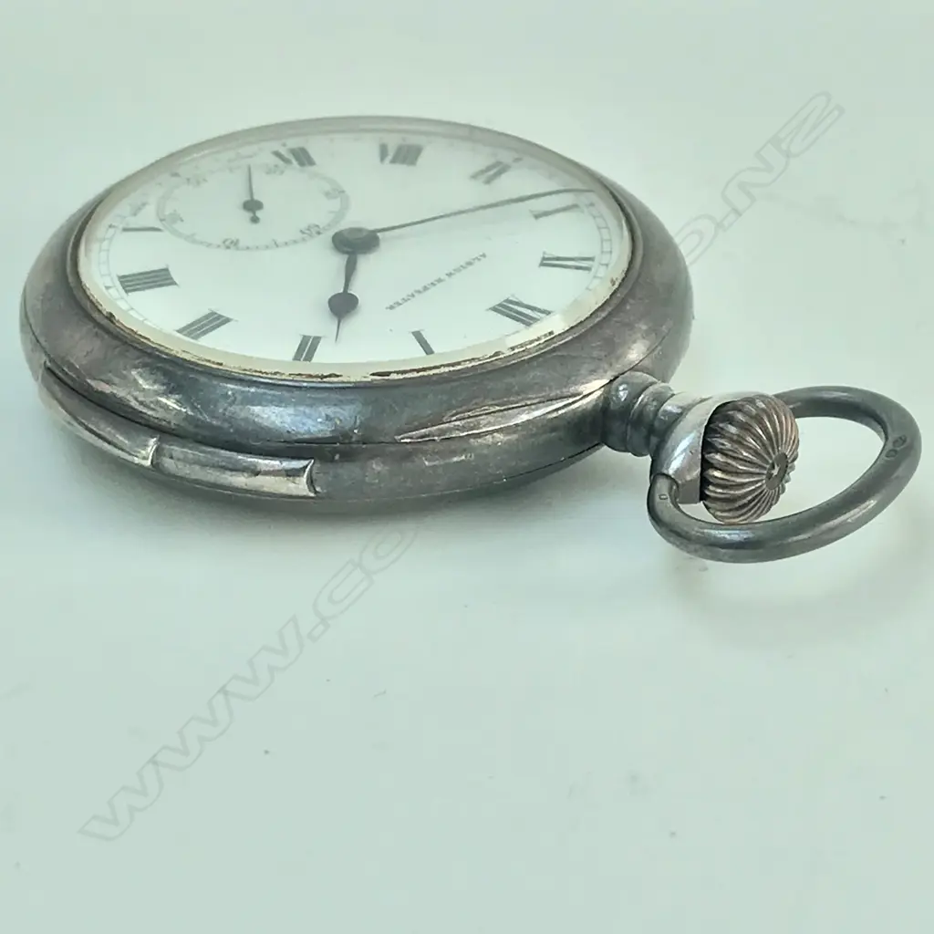 Swiss silver open face quarter repeater pocket watch with movement by Albert Lugin (pre-Lemania) Image 1++