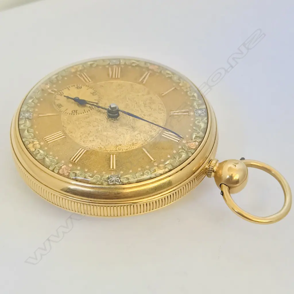 A superb 18ct gold open face pocket watch by Bentley & Beck, Royal Exchange, London, number 612, Image 1++