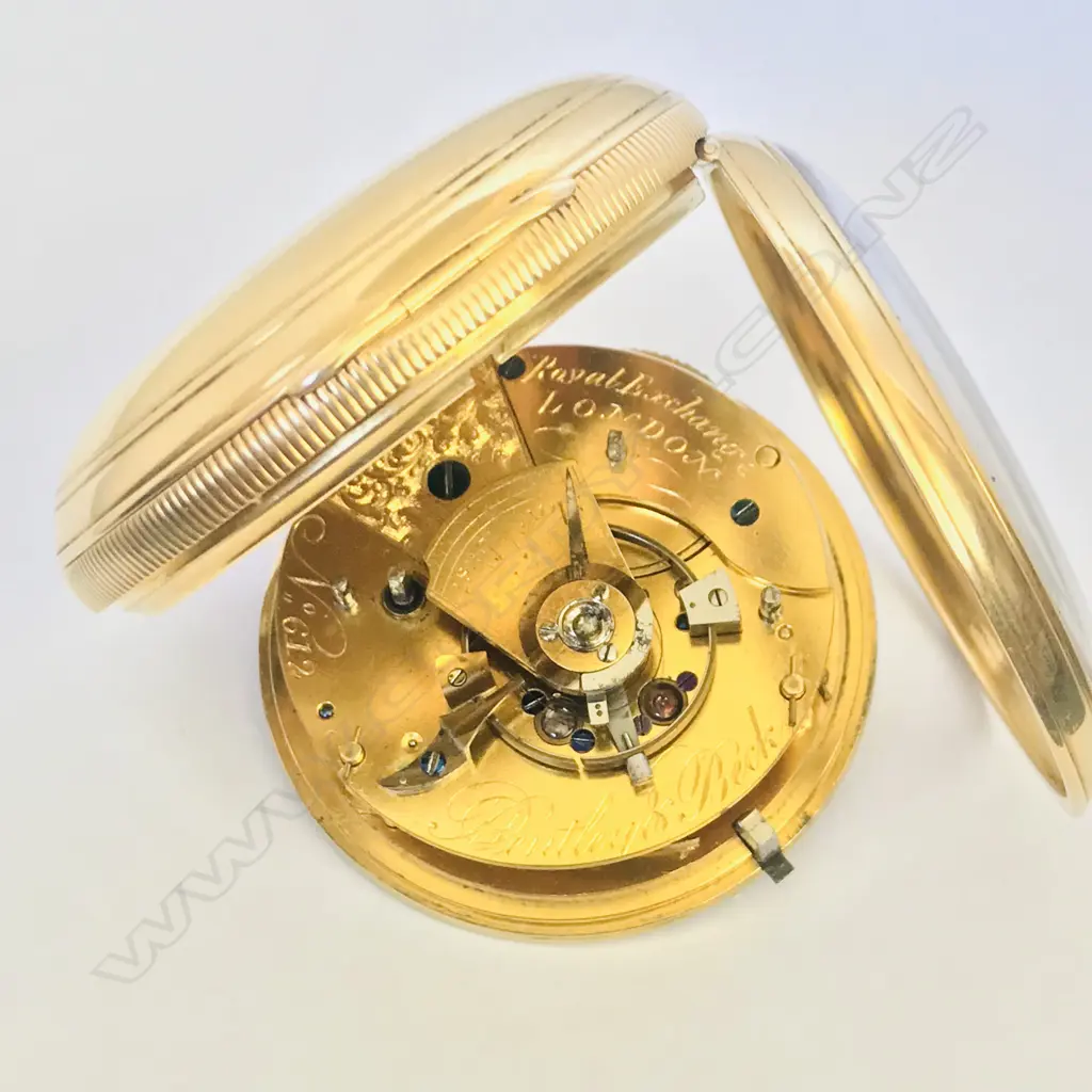 A superb 18ct gold open face pocket watch by Bentley & Beck, Royal Exchange, London, number 612, Image 1++