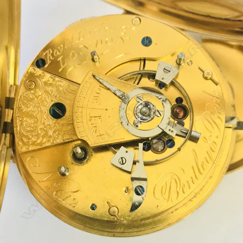 A superb 18ct gold open face pocket watch by Bentley & Beck, Royal Exchange, London, number 612, Image 1++