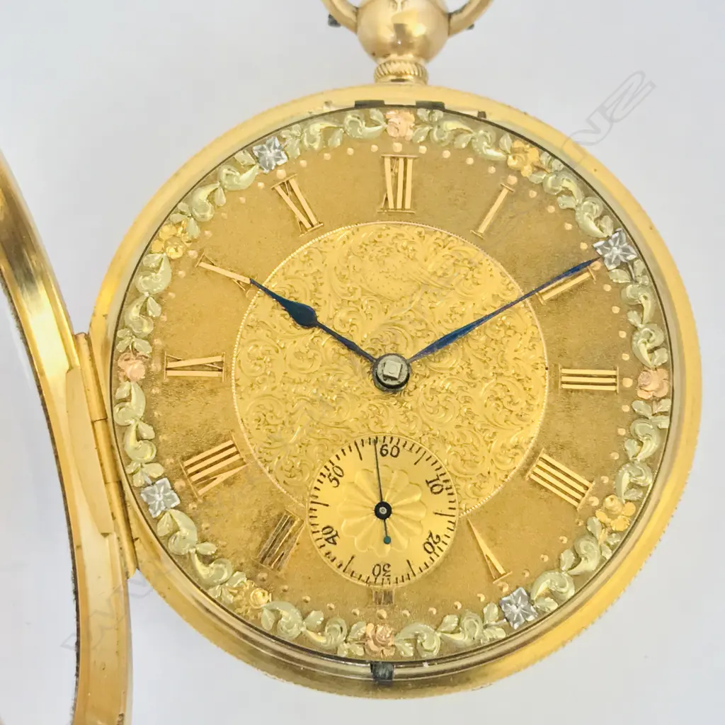 A superb 18ct gold open face pocket watch by Bentley & Beck, Royal Exchange, London, number 612, Image 1++