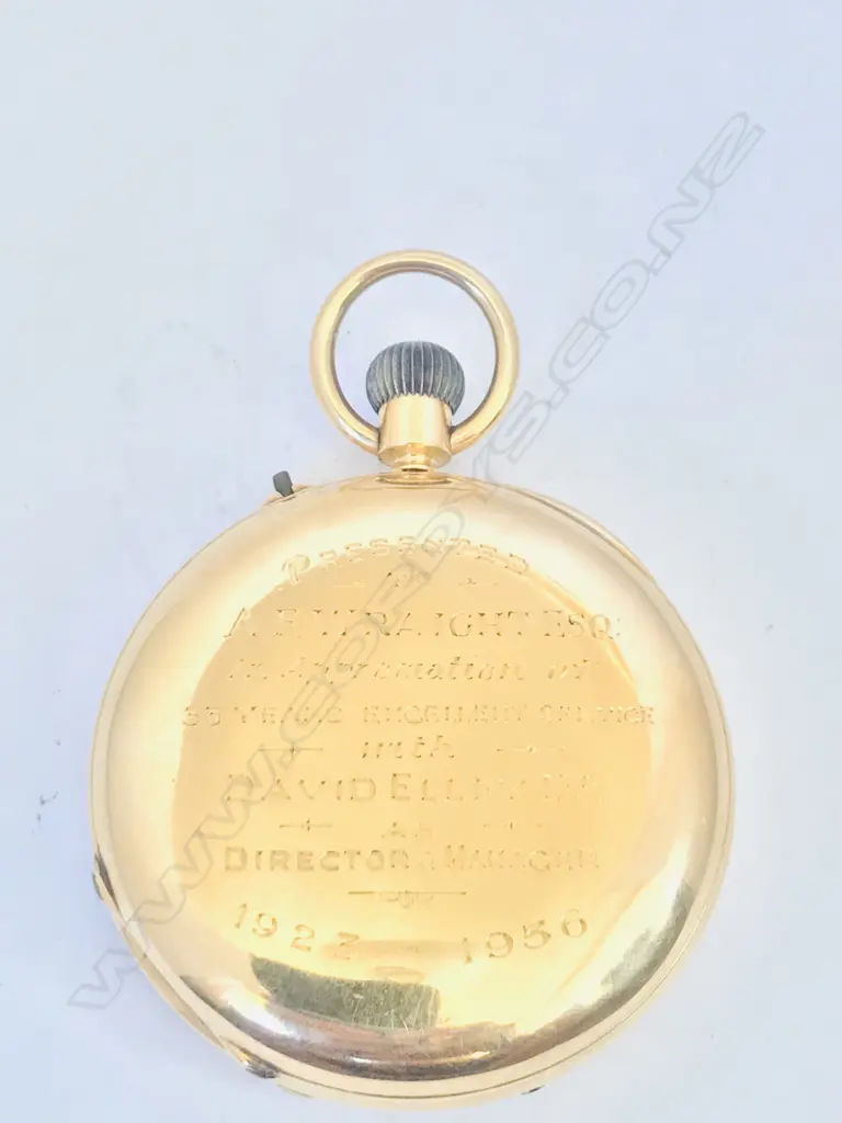 18ct gold hunter pocket watch, by J.W. Benson, London Image 1++