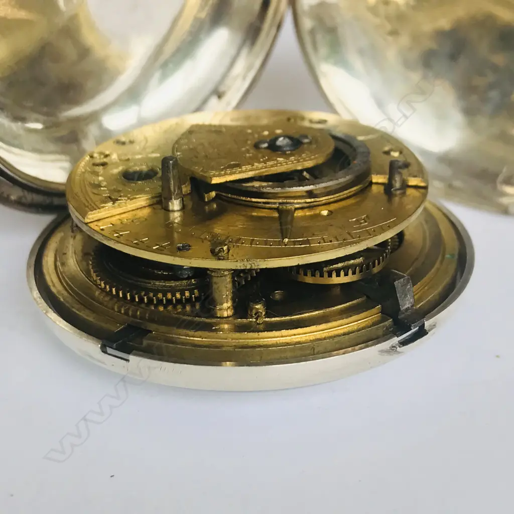 George III silver consular cased pocket watch, face signed G. Glare, London Image 1++