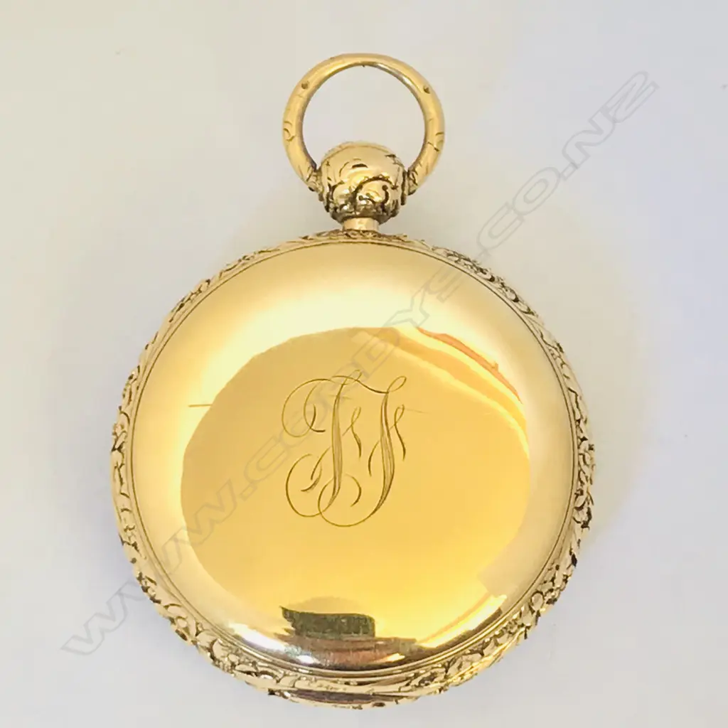 18ct gold open face pocket watch by Joseph Johnson, Liverpool, number 5197, Image 1++