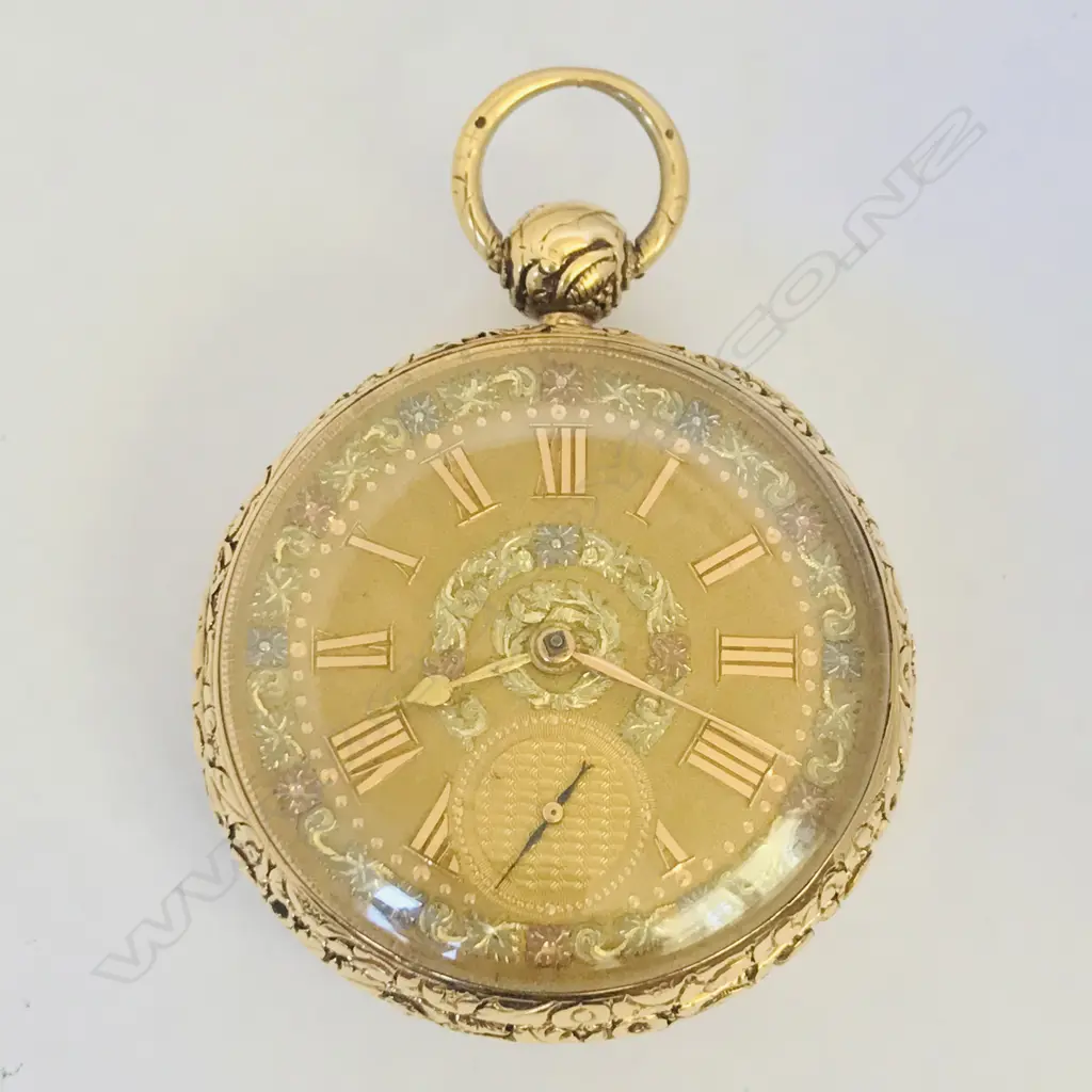 18ct gold open face pocket watch by Joseph Johnson, Liverpool, number 5197, Image 1++
