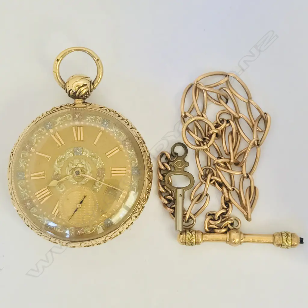 18ct gold open face pocket watch by Joseph Johnson, Liverpool, number 5197, Image 1++