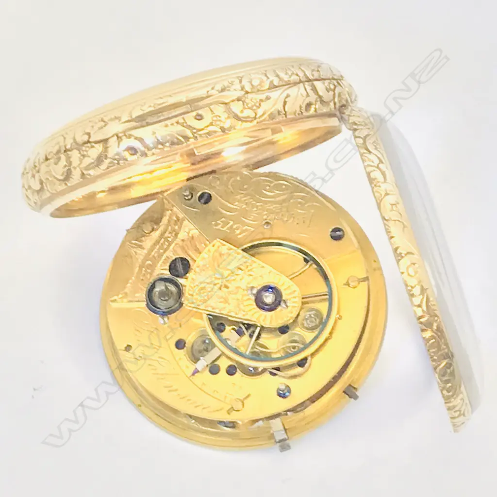 18ct gold open face pocket watch by Joseph Johnson, Liverpool, number 5197, Image 1++