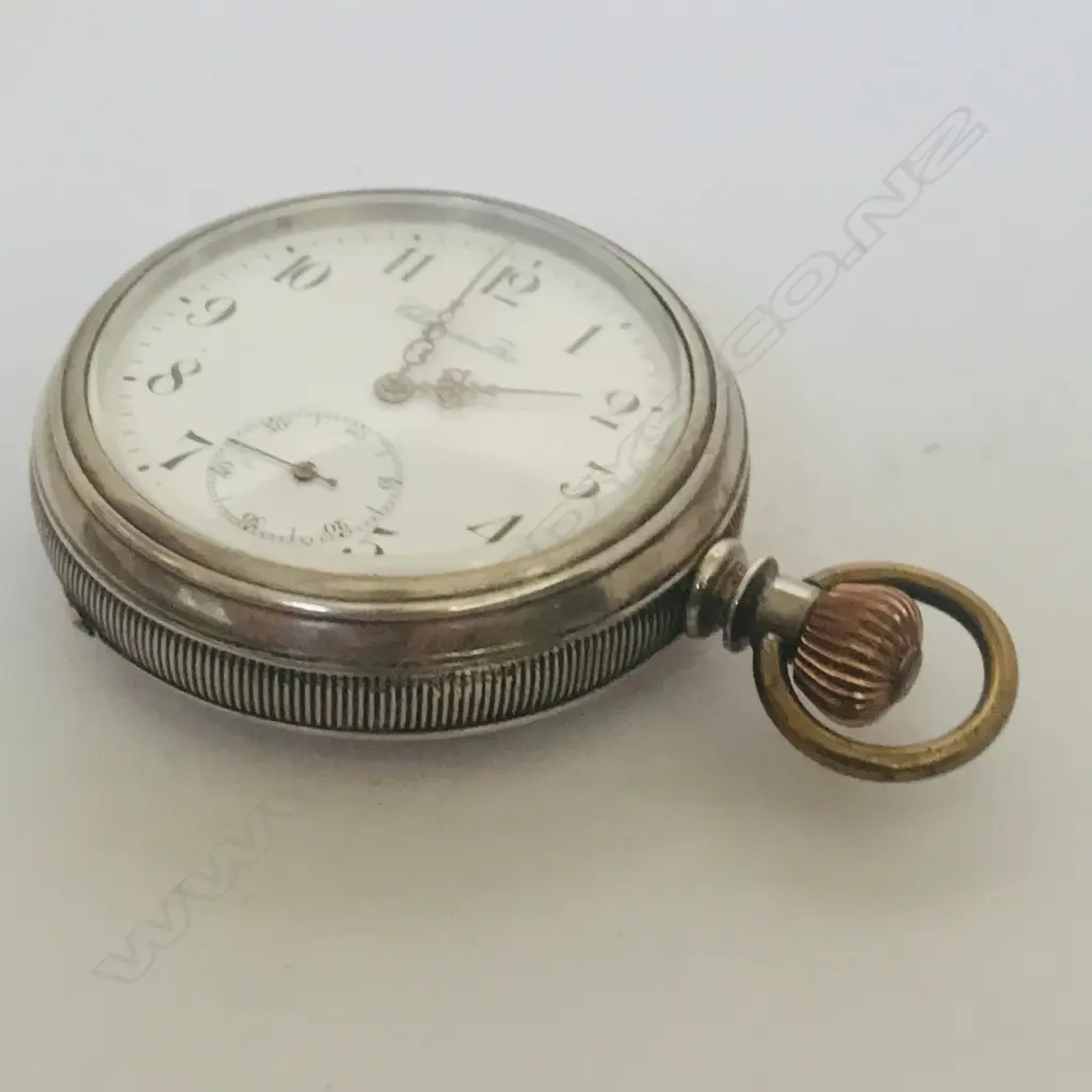 Late 19thC coin silver cased open face Chronomètre pocket watch. Image 1++