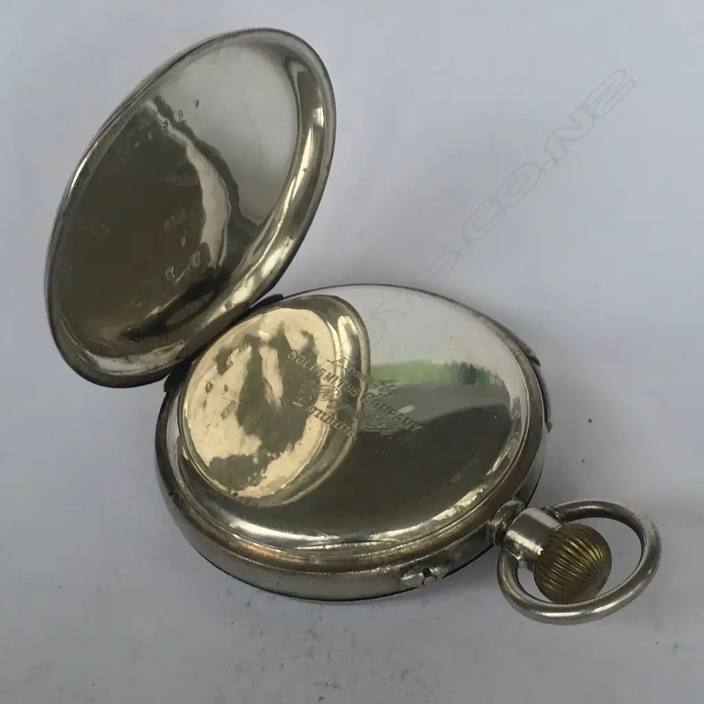 Swiss silver open face, quarter repeater pocket watch, retailed by Goldsmiths’ Company, London Image 1++