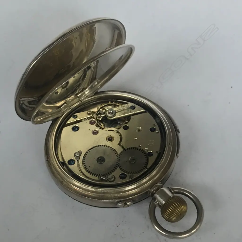 Swiss silver open face, quarter repeater pocket watch, retailed by Goldsmiths’ Company, London Image 1++