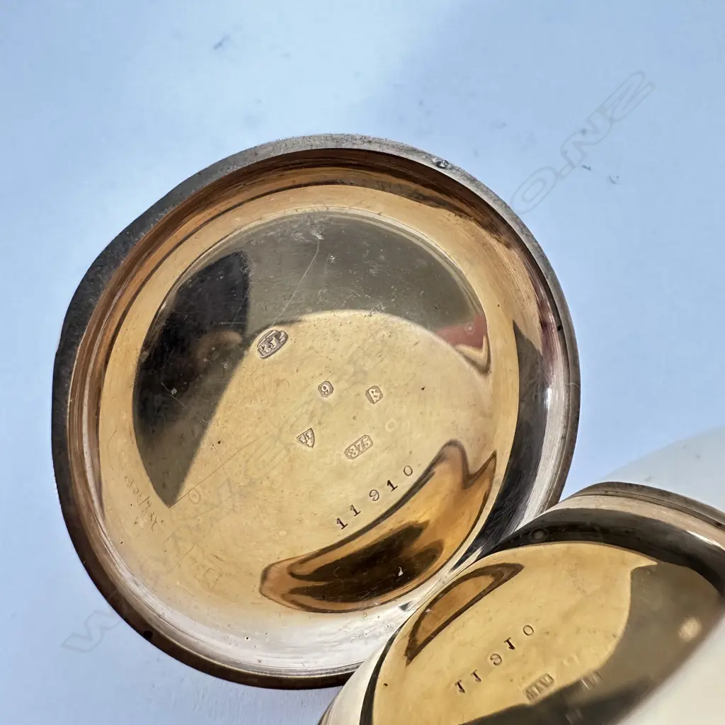 Swiss 9ct open face, quarter repeater chronograph pocket watch, Image 1++