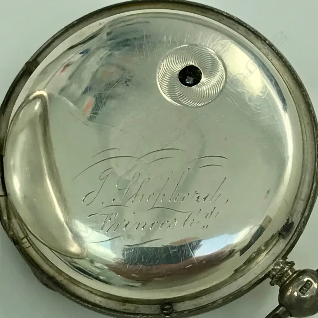 Early Victorian silver open face English cylinder pocket watch, Image 1++