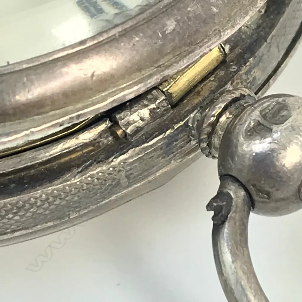 Early Victorian silver open face English cylinder pocket watch, Image 1++