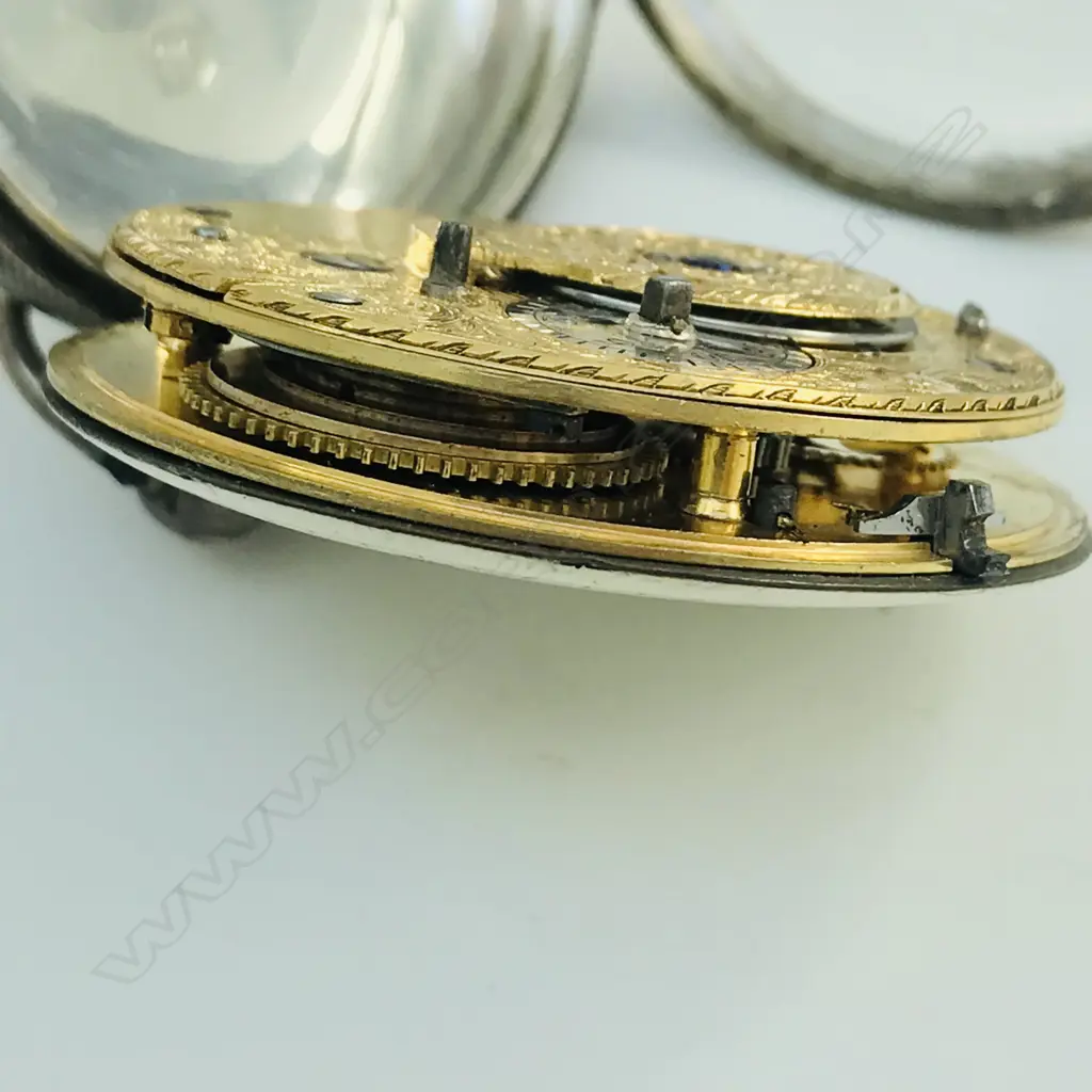 Early Victorian silver open face English cylinder pocket watch, Image 1++