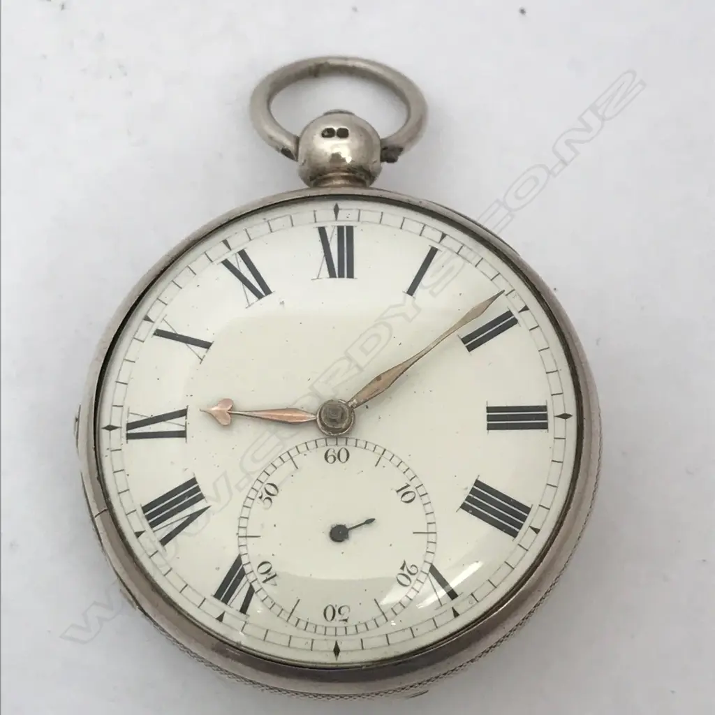 Silver open face pocket watch, the movement signed 'French, top High Street, Bristol' and numbered 18242 Image 1++