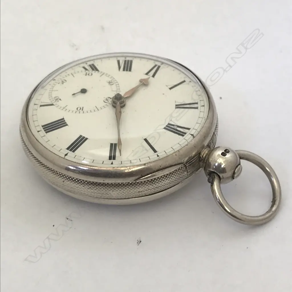 Silver open face pocket watch, the movement signed 'French, top High Street, Bristol' and numbered 18242 Image 1++