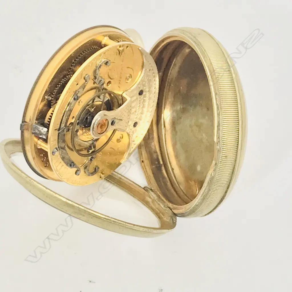 Rare French triple dial 'Courvoisier & Comp' nickel case pocket watch, Image 1++