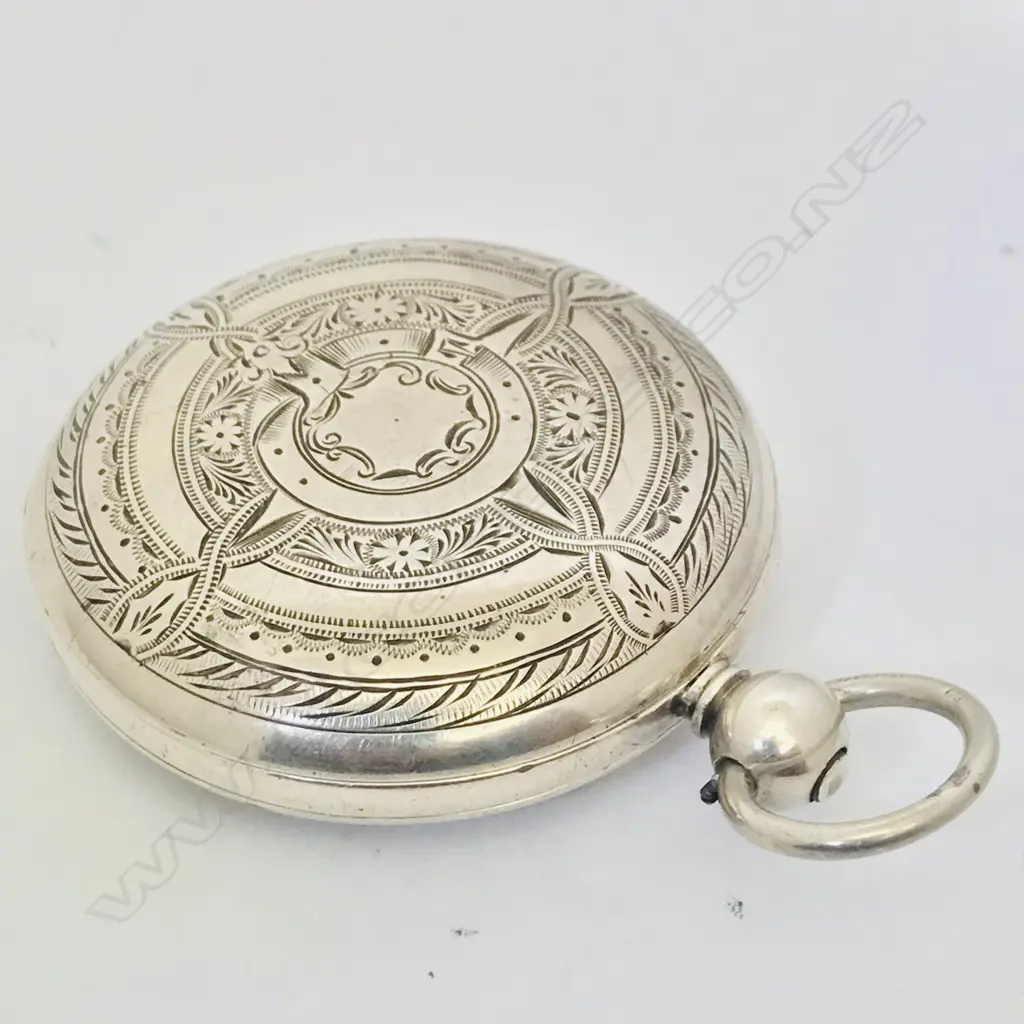 Large Victorian silver hunter pocket watch, by R. B. Stevenson, Liverpool 10291 Image 1++
