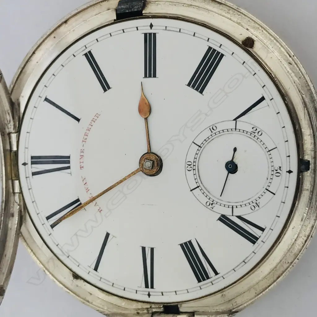 Large Victorian silver hunter pocket watch, by R. B. Stevenson, Liverpool 10291 Image 1++