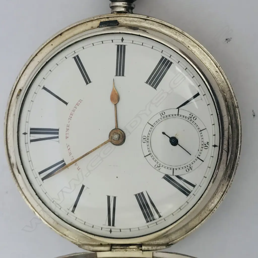 Large Victorian silver hunter pocket watch, by R. B. Stevenson, Liverpool 10291 Image 1++