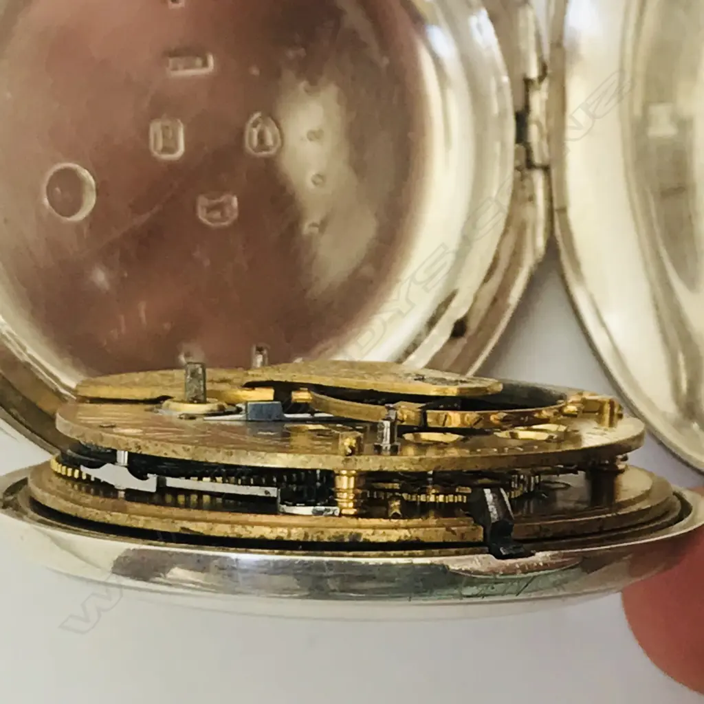 Large Victorian silver hunter pocket watch, by R. B. Stevenson, Liverpool 10291 Image 1++