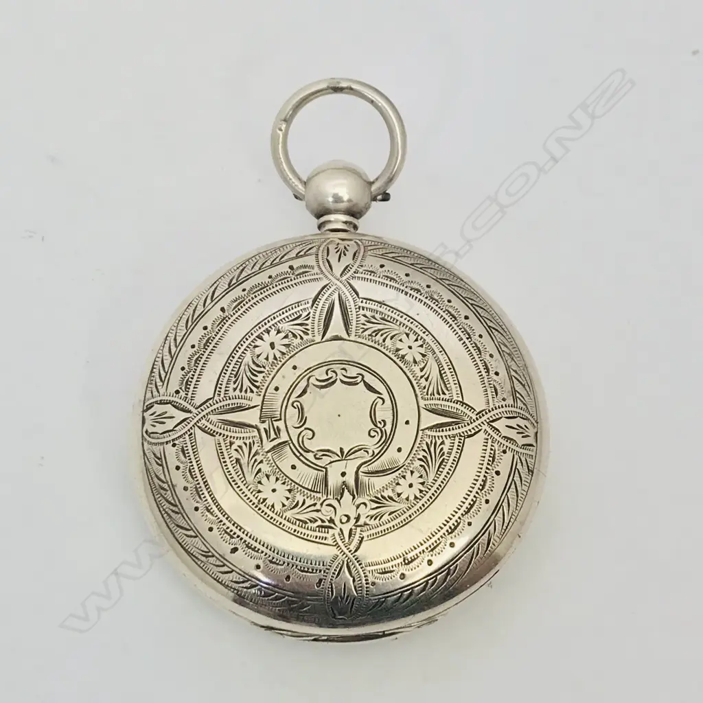 Large Victorian silver hunter pocket watch, by R. B. Stevenson, Liverpool 10291 Image 1++
