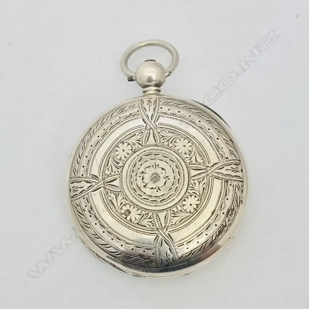 Large Victorian silver hunter pocket watch, by R. B. Stevenson, Liverpool 10291 Image 1++