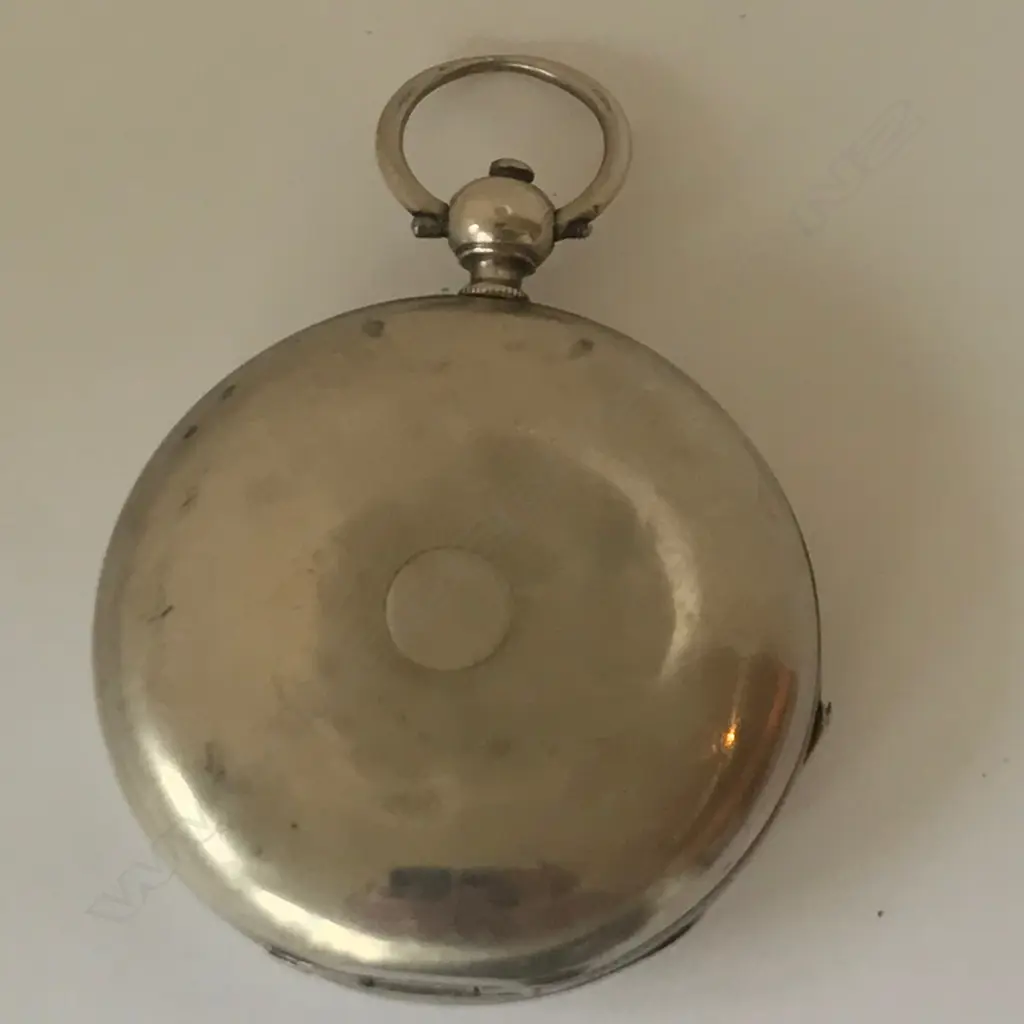 A Swiss silver cased hunter pocket watch, signed H. Hugenin, Locle Image 1++