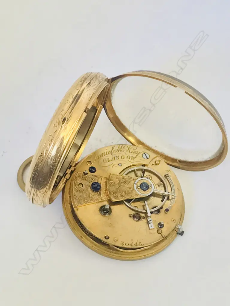 18ct gold open face pocket watch by Daniel McKay, Glasgow, Image 1++