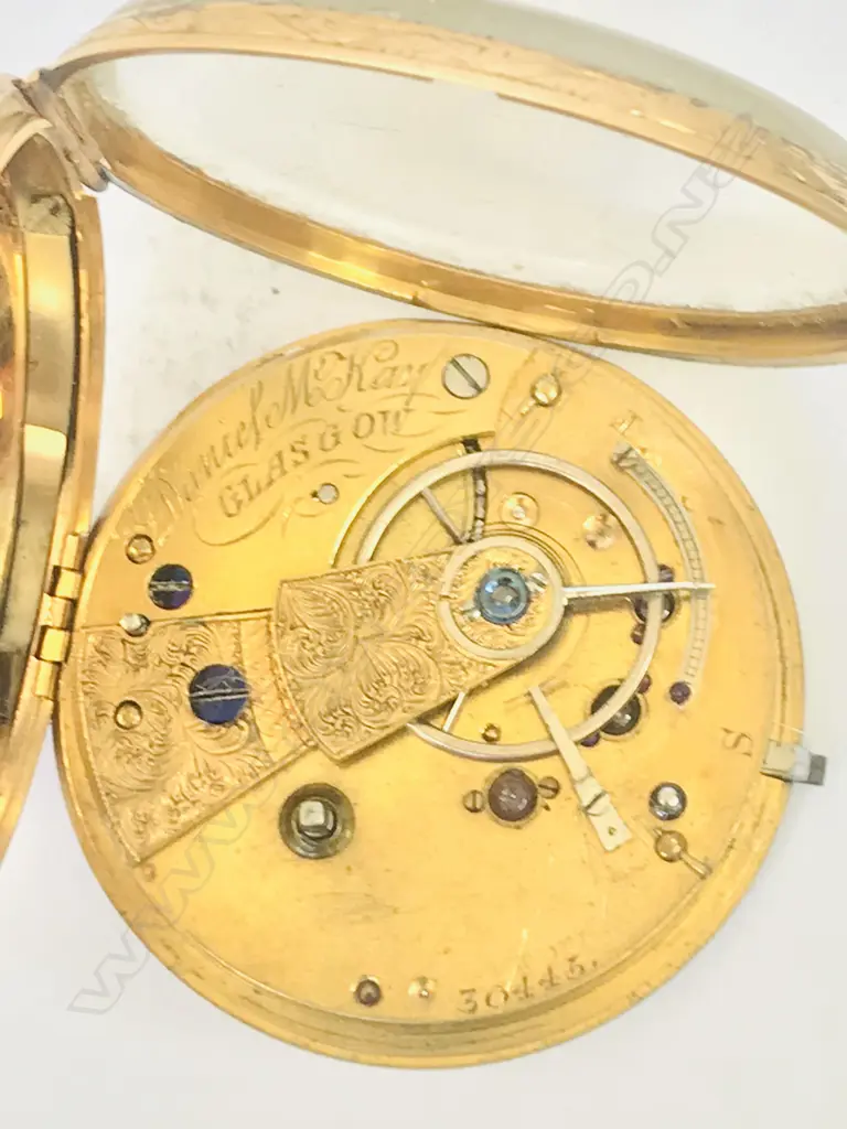 18ct gold open face pocket watch by Daniel McKay, Glasgow, Image 1++