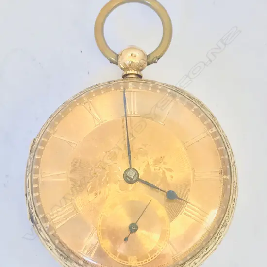 18ct gold open face pocket watch by Daniel McKay, Glasgow,